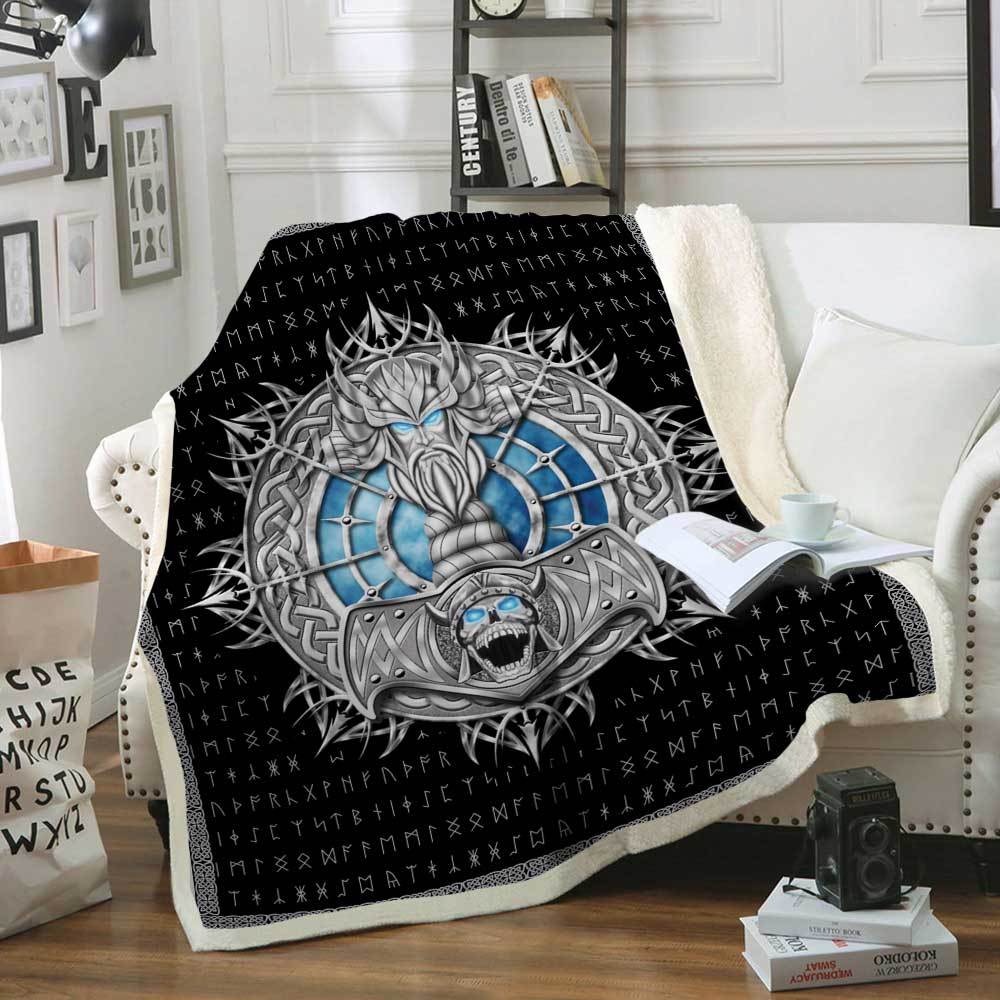 Thor Hammer Viking CLM2210149S Sherpa Fleece Blanket
