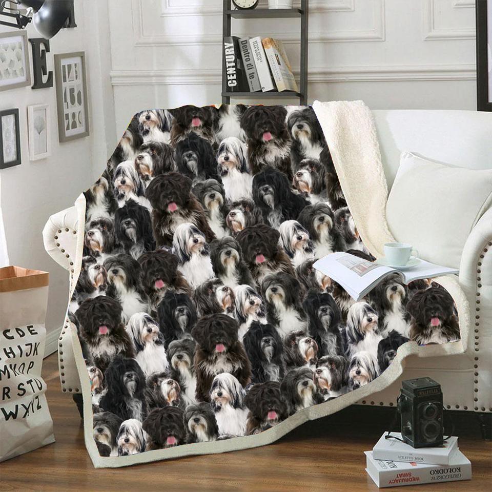 Tibetan Terrier CLM3110265S Sherpa Fleece Blanket