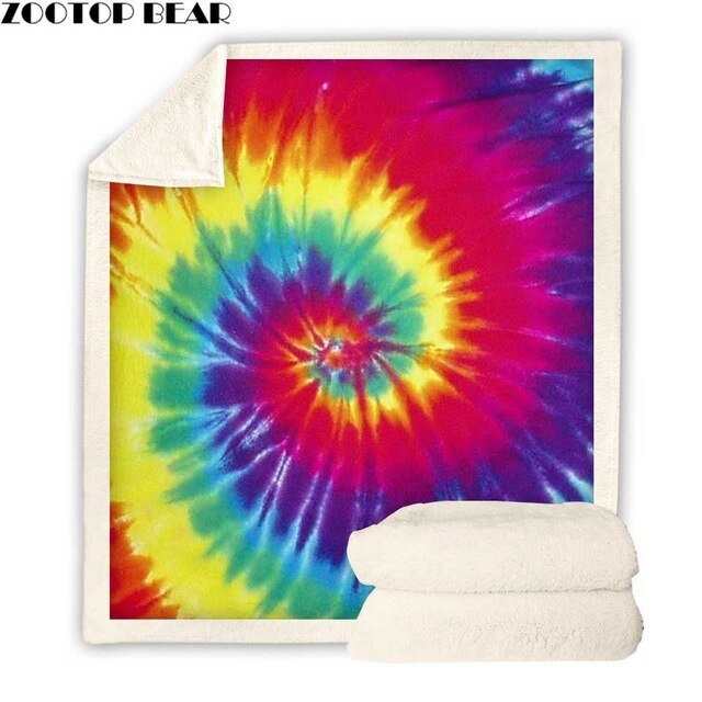 Tie Dye CLP2810118TT Sherpa Fleece Blanket