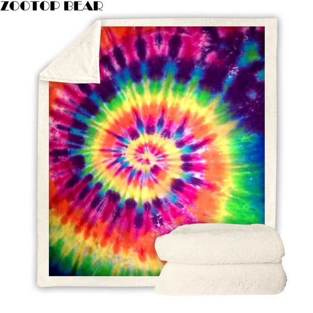 Tie Dye CLP2810126TT Sherpa Fleece Blanket