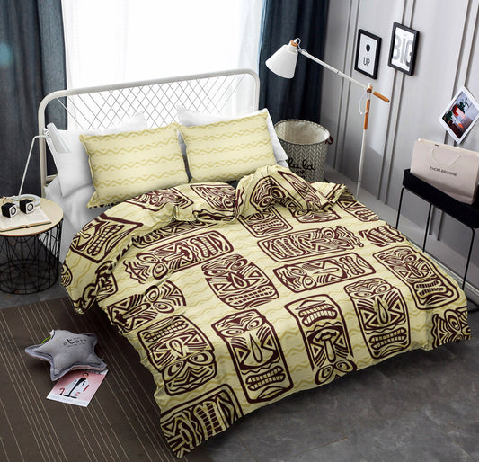 Tiki Brown Mask Print CLA19100750B Bedding Sets