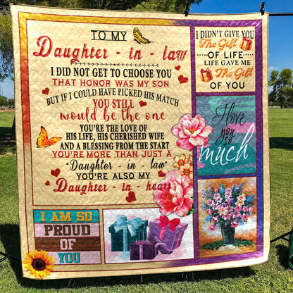 To My Daughter In Law 19110050 Quilt Blanket