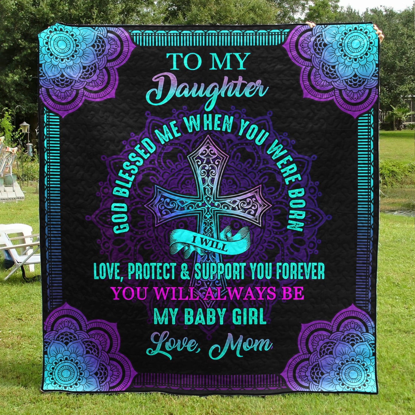 To My Daughter Christian  Art Quilt TL020606Y