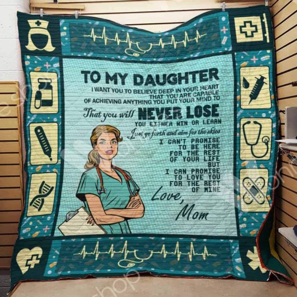 To My Daughter Nurse CLH1611493Q Quilt Blanket