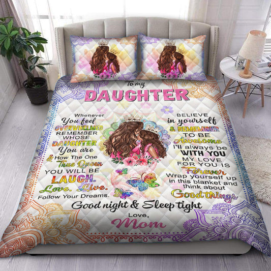 To My Daughter Quilt Bedding Set HM1709006