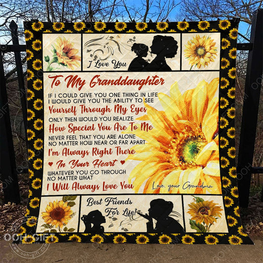 To My Granddaughter CL01110403MDQ Quilt Blanket