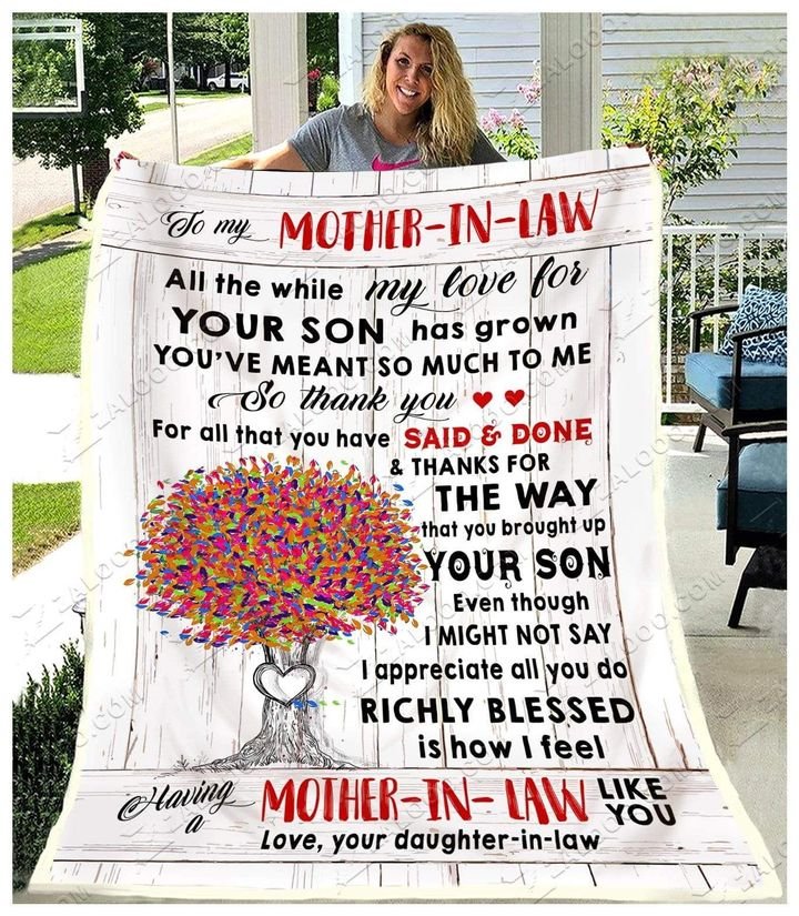 To My Mother In Law CL2509123MDF Sherpa Fleece Blanket