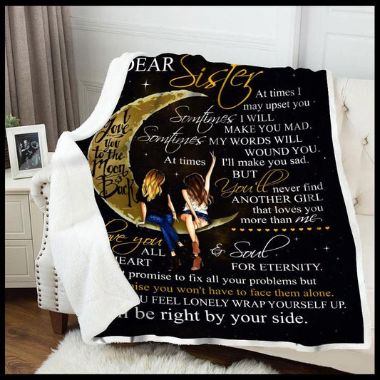 To My Sister CL260983MDF Sherpa Fleece Blanket