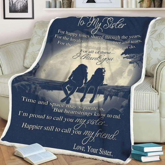 To My Sister I Thank You CLA1910375F Sherpa Fleece Blanket