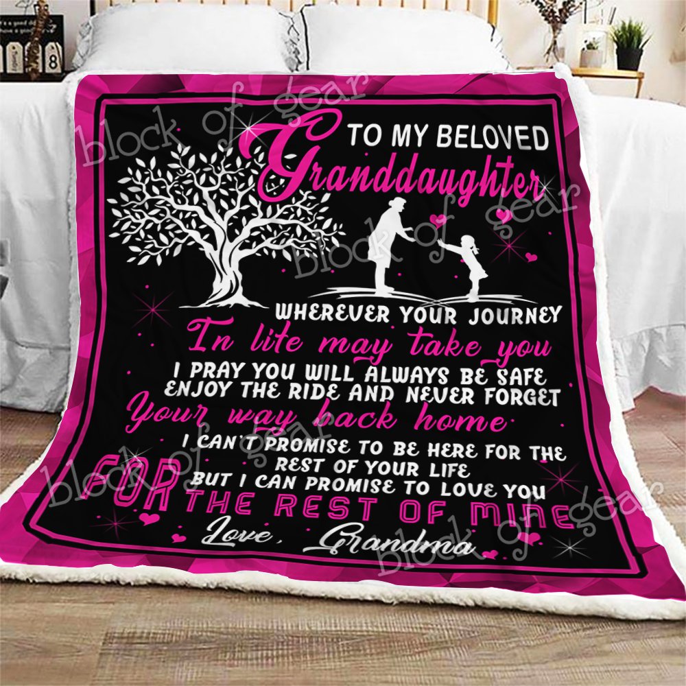 To My Beloved Granddaughter CL1909200MDF Sherpa Fleece Blanket