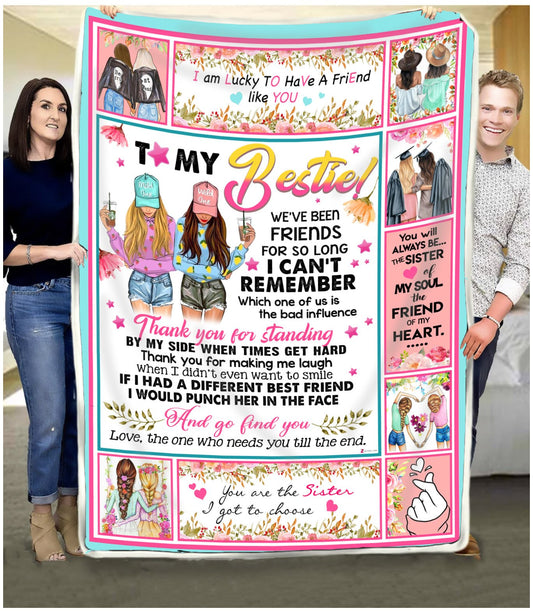 To My Bestie CL2709479MDF Sherpa Fleece Blanket