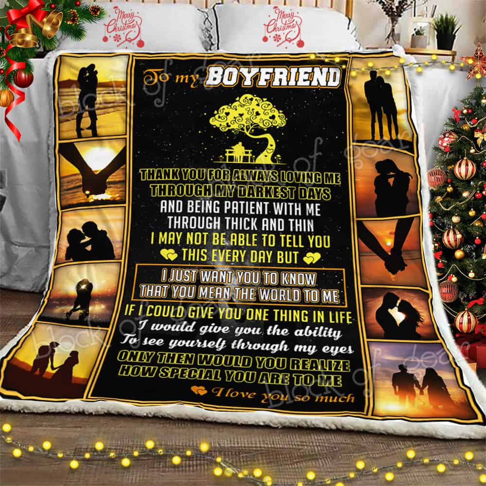 To My Boyfriend CL11100181MDF Sherpa Fleece Blanket
