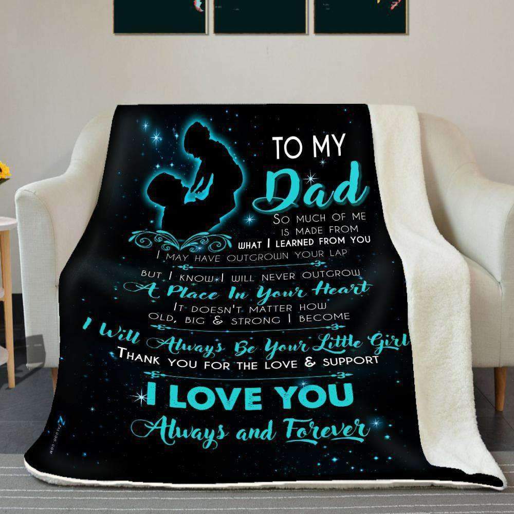 To My Dad CL29110762MDF Sherpa Fleece Blanket