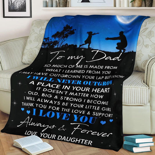 To My Dad Forever  Always CLA1910342F Sherpa Fleece Blanket