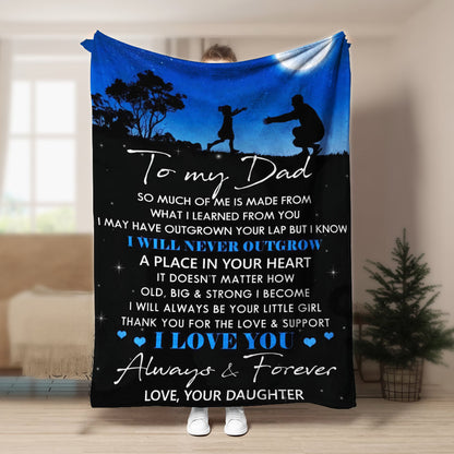 To My Dad Forever  Always CLA1910342F Sherpa Fleece Blanket
