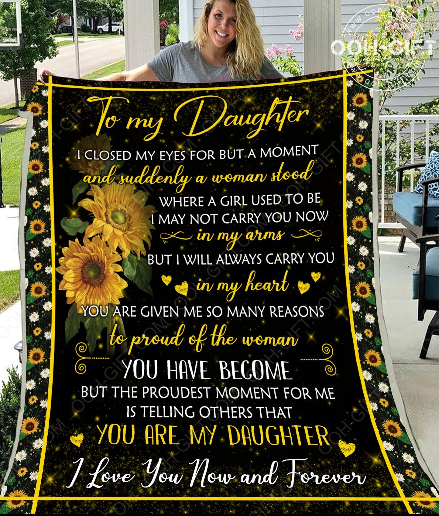 To My Daughter CL02111411MDF Sherpa Fleece Blanket