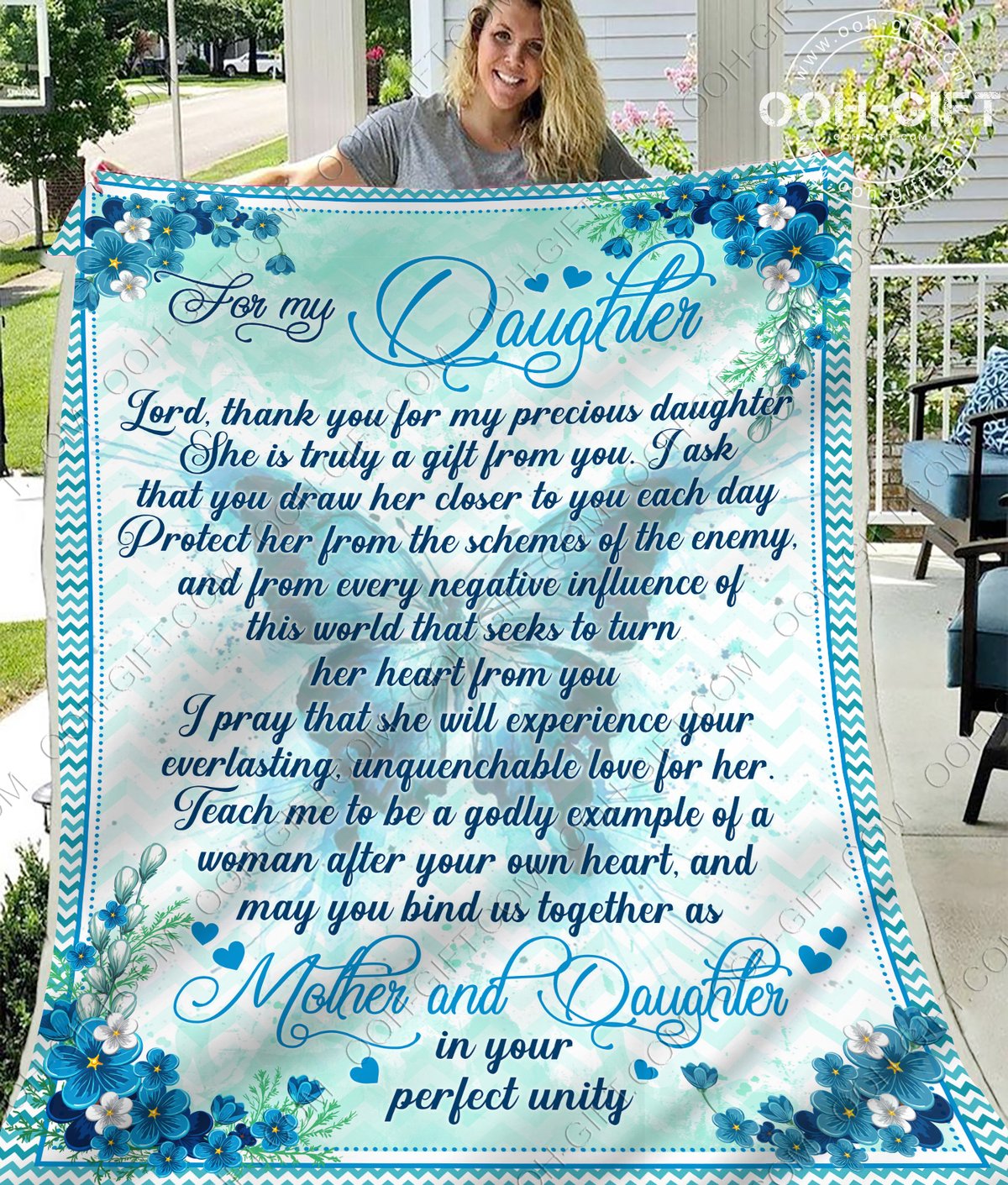 To My Daughter CL02111500MDF Sherpa Fleece Blanket