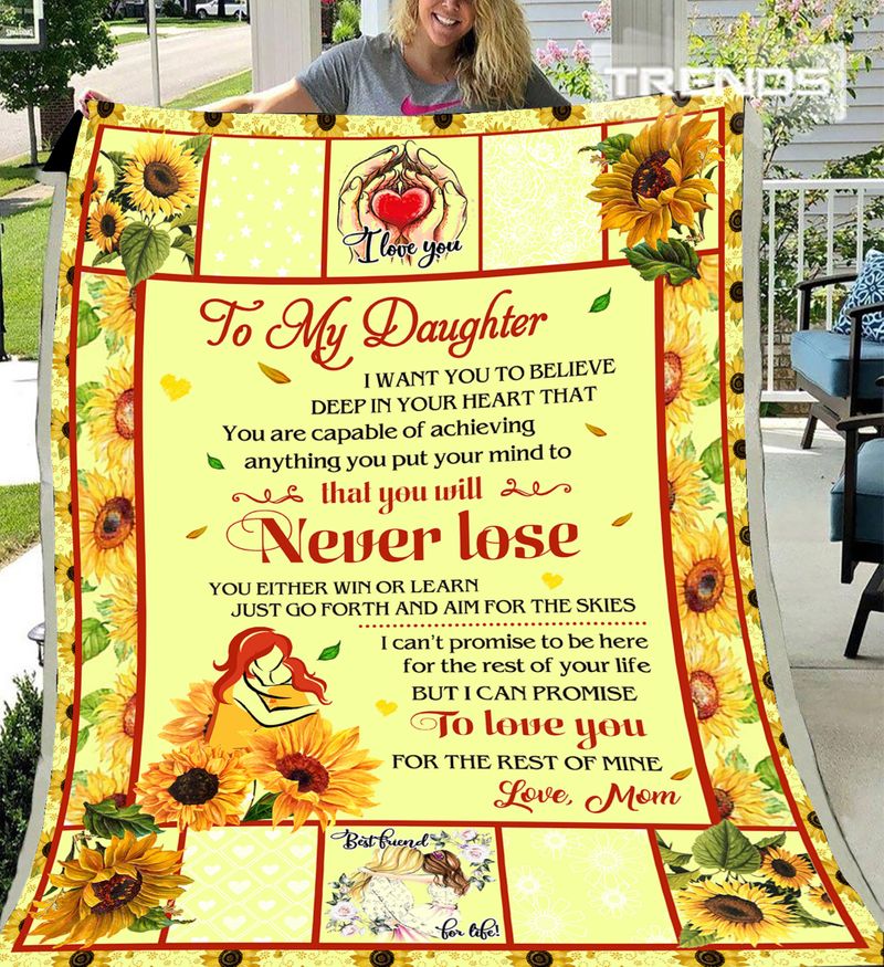 To My Daughter CL11100186MDF Sherpa Fleece Blanket