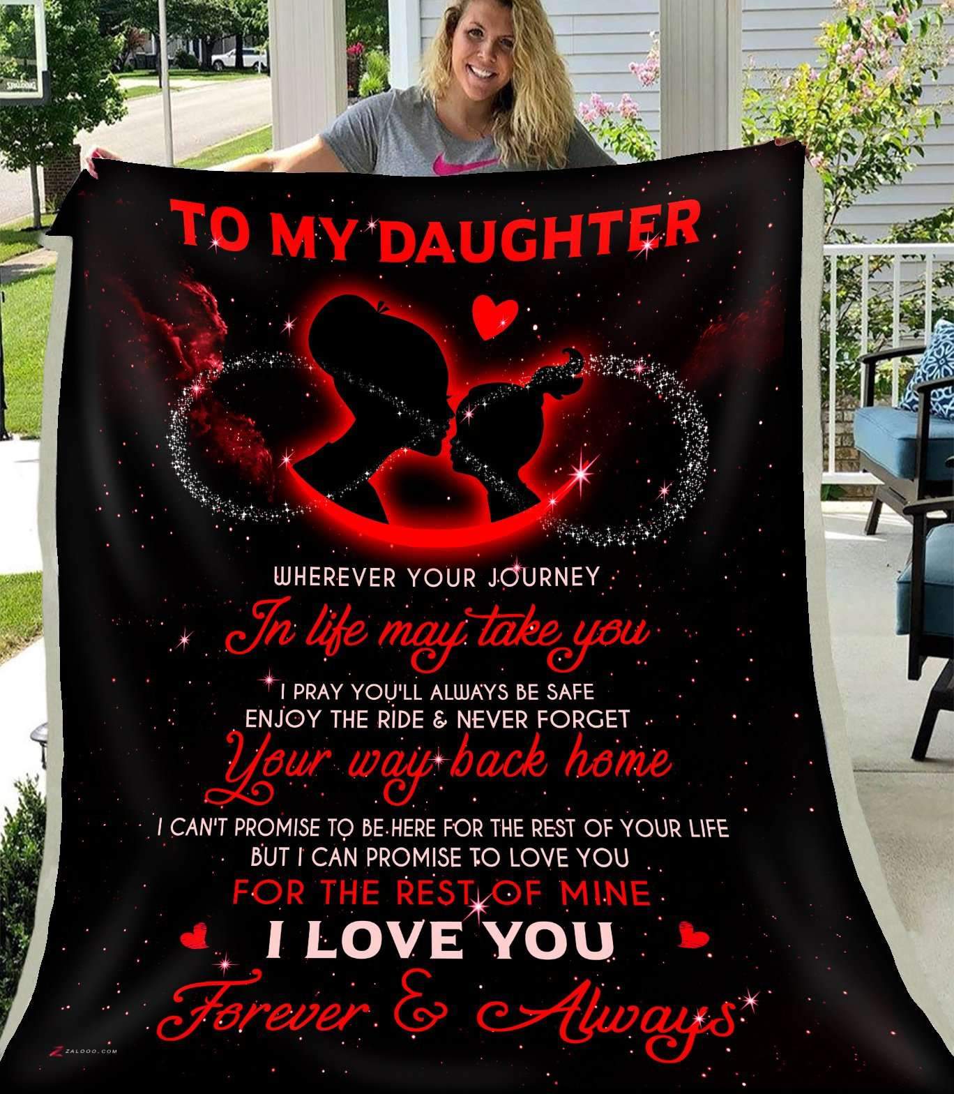 To My Daughter CL29110768MDF Sherpa Fleece Blanket