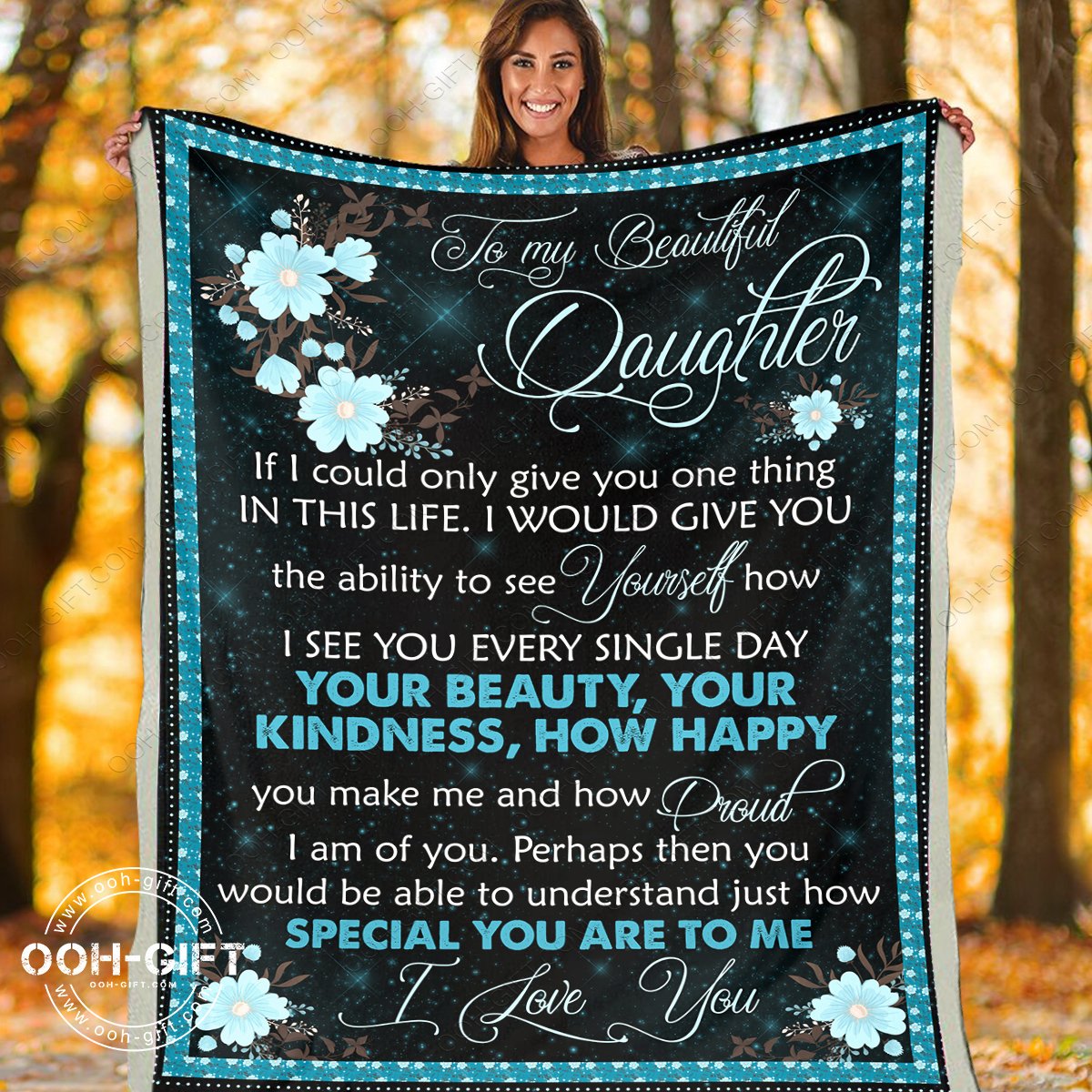 To My Daughter CL30100352MDF Sherpa Fleece Blanket