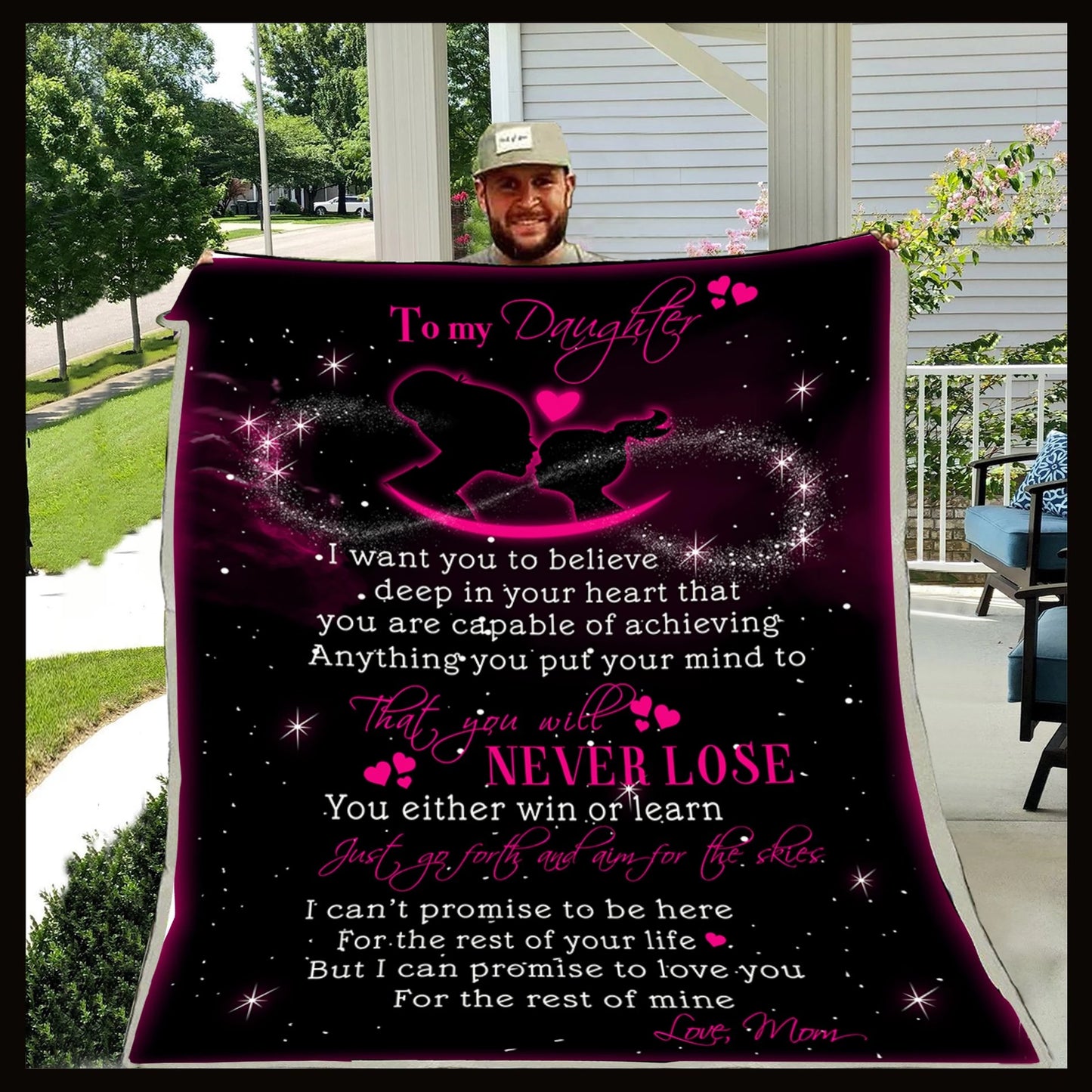 To My Daughter CLA1010088F Sherpa Fleece Blanket