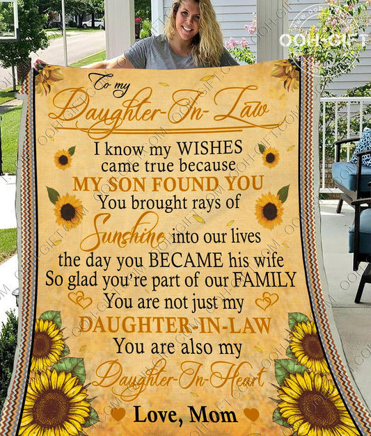 To My Daughter In Law CL30100364MDF Sherpa Fleece Blanket