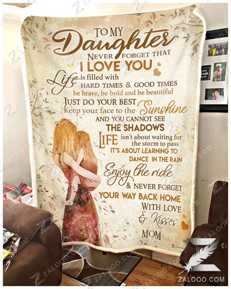 To My Daughter Mom CL05110604MDF Sherpa Fleece Blanket