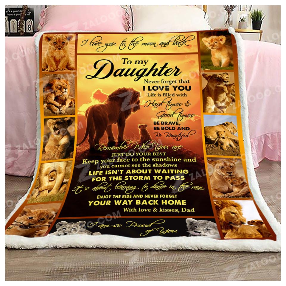 To My Daughter Never Forget Daughter CL250995MDF Sherpa Fleece Blanket