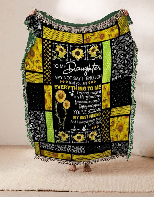 To My Daughter Sunflower BT1210147S Throw Blankets For Sofa