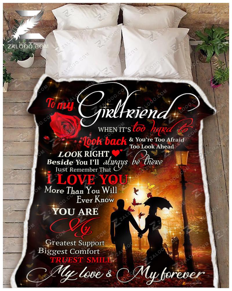 To My Girlfriend CL02111509MDF Sherpa Fleece Blanket