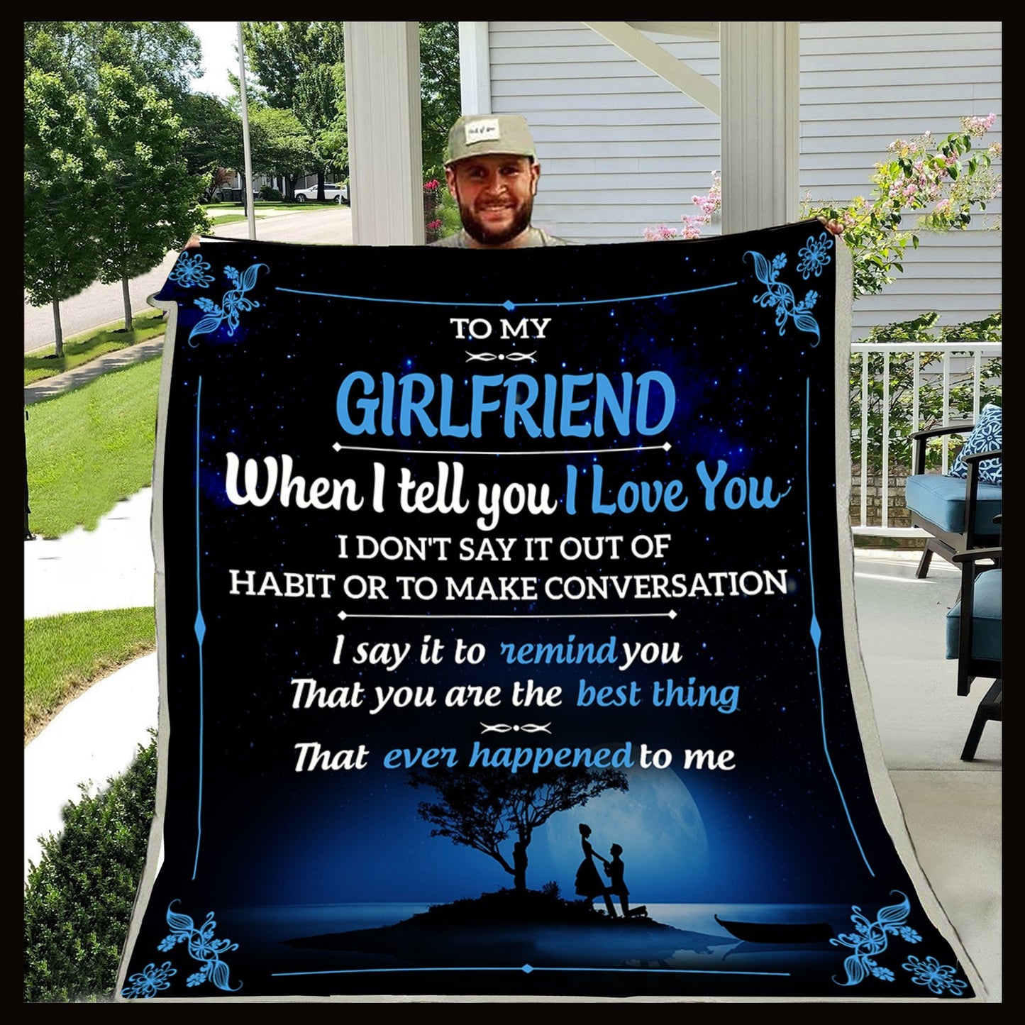 To My Girlfriend CL30100402MDF Sherpa Fleece Blanket