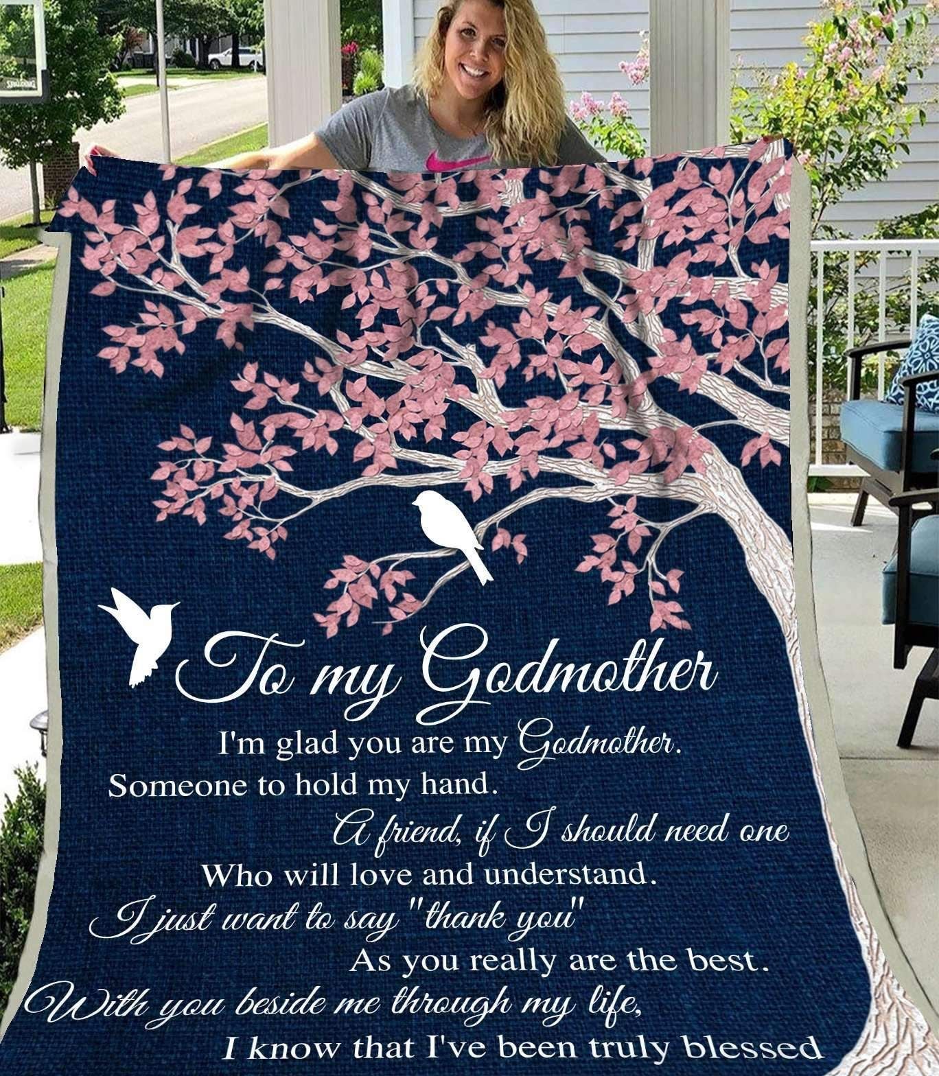 To My Godmother CL25110917MDF Sherpa Fleece Blanket