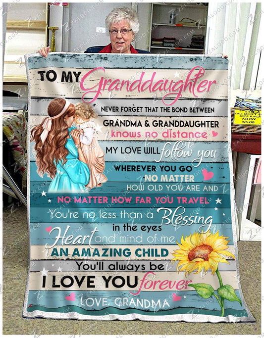 To My Granddaughter CL260969MDF Sherpa Fleece Blanket