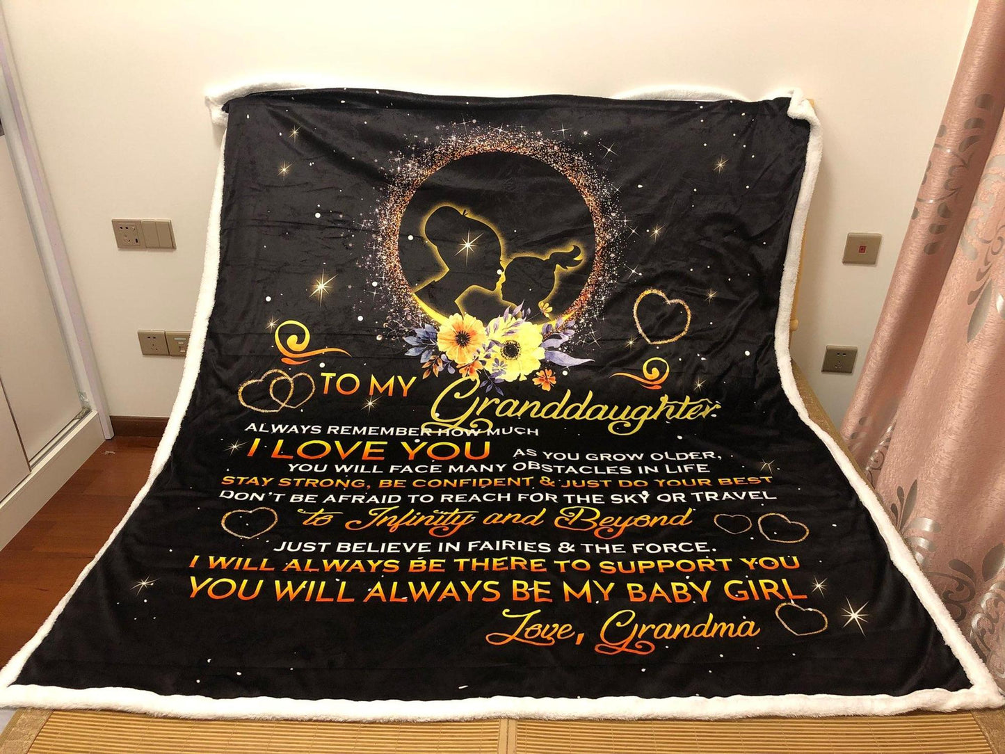 To My Granddaughter CLA1010079F Sherpa Fleece Blanket