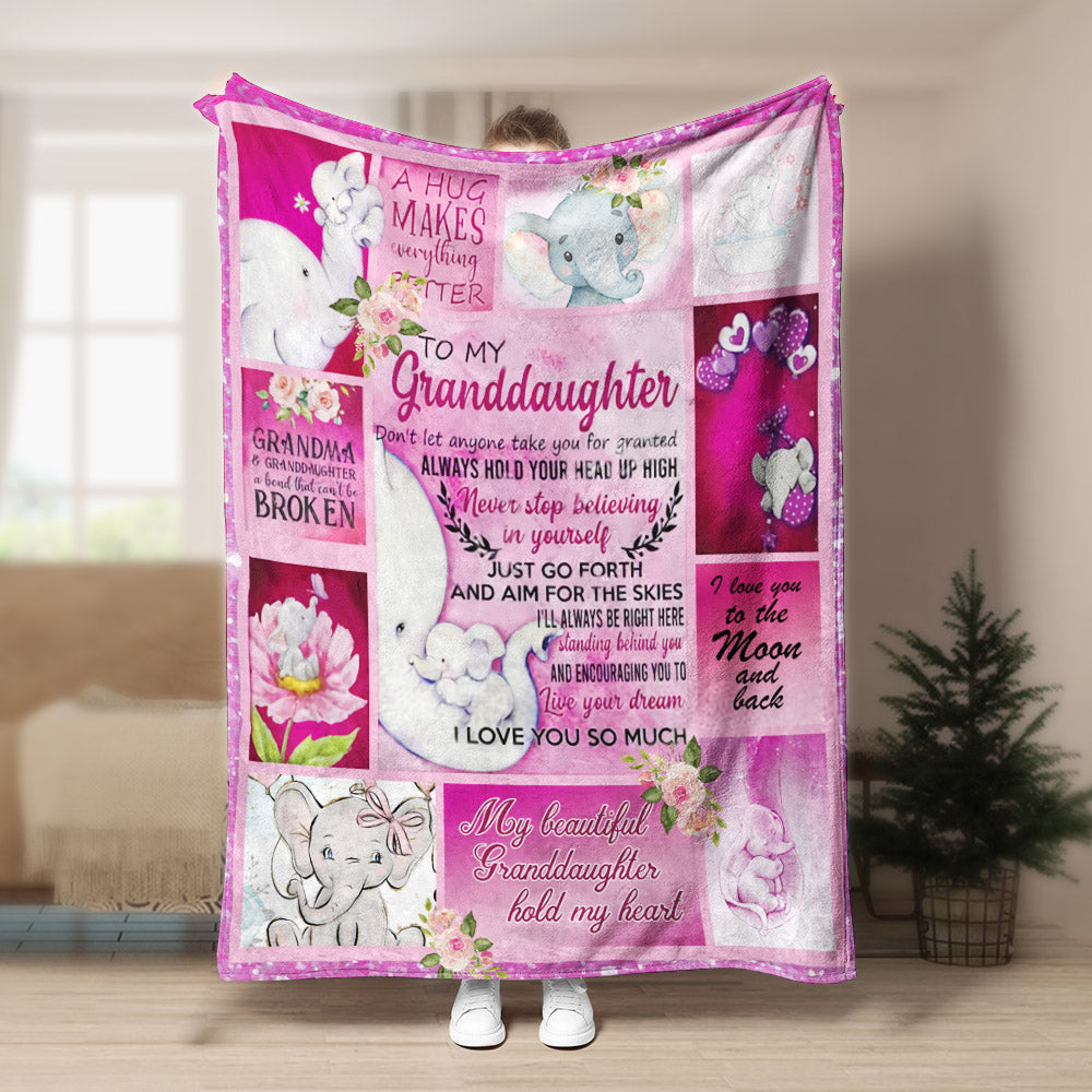 To My Granddaughter, Grandma CL14100062MDF Sherpa Fleece Blanket