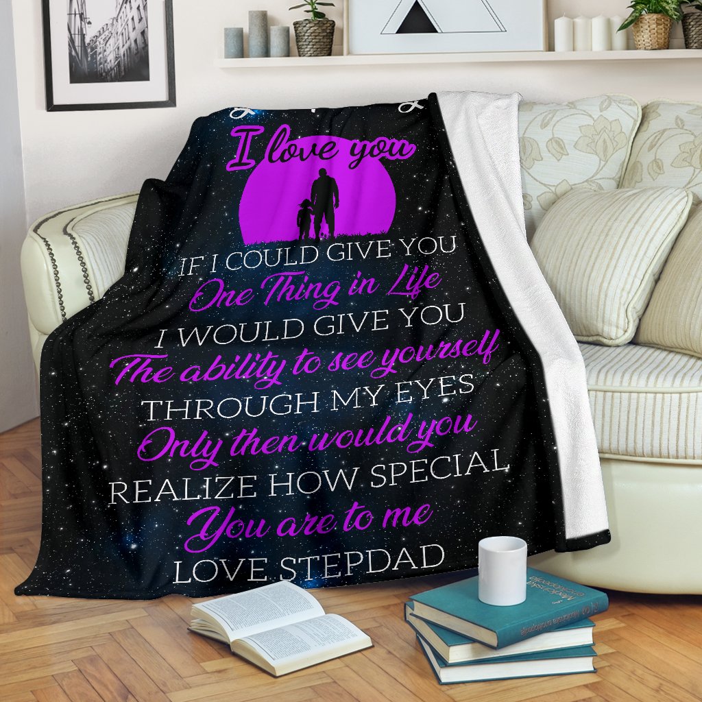 To My Kid Stepdad CL11110167MDF Sherpa Fleece Blanket