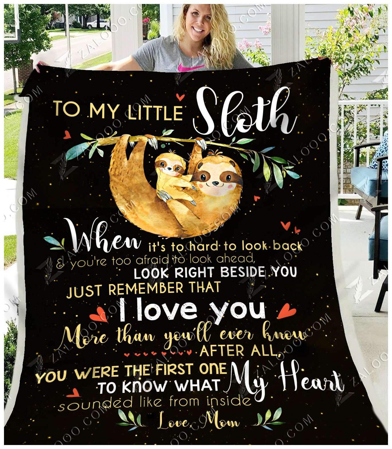 To My Little Sloth CL2509115MDF Sherpa Fleece Blanket