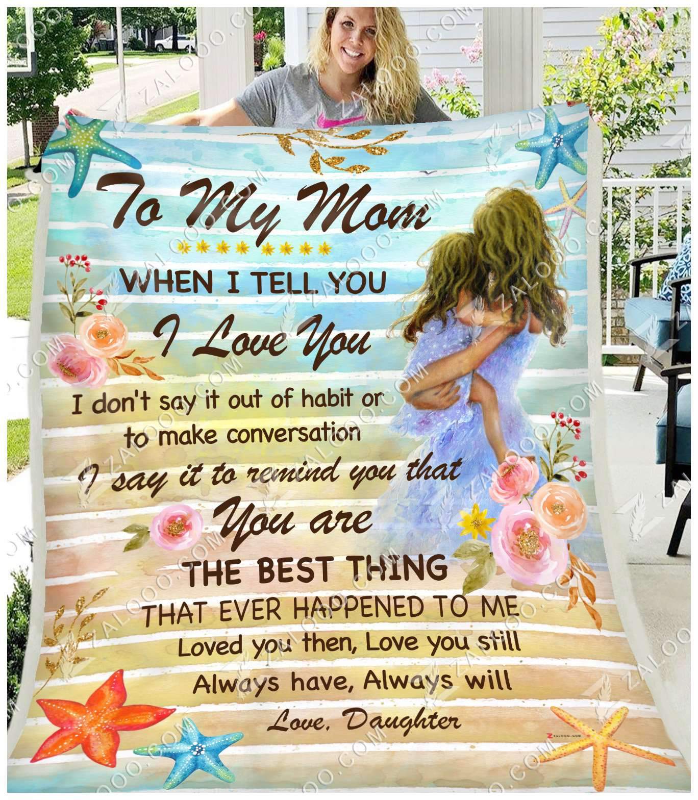 To My Mom CL2509122MDF Sherpa Fleece Blanket