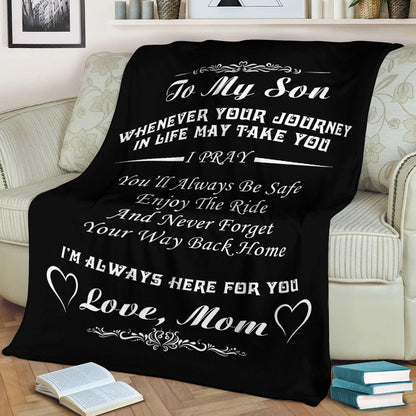 To My Son CLA140855 Sherpa Fleece Blanket