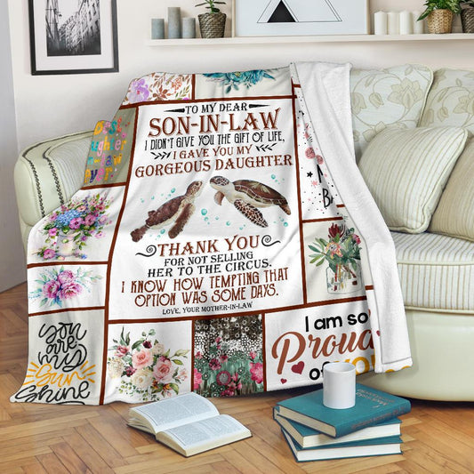To My Son In Law CL30100504MDF Sherpa Fleece Blanket