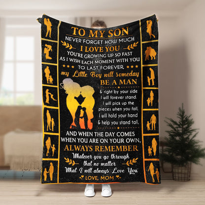 To my Son I love you CLA1910456F Sherpa Fleece Blanket