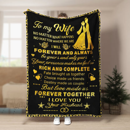 To my wife Love made us forever together CLA1910327F Sherpa Fleece Blanket