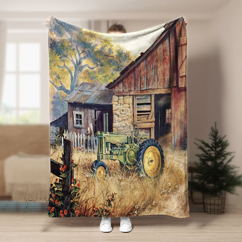 Tractor BL081023F Sherpa Fleece Blanket