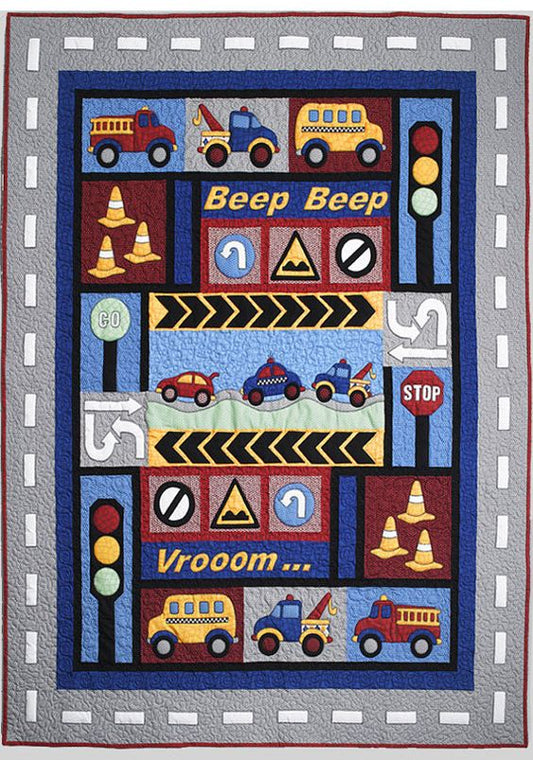 Traffic Jam Truck Fire Engine Car CLA0710758Q Quilt Blanket