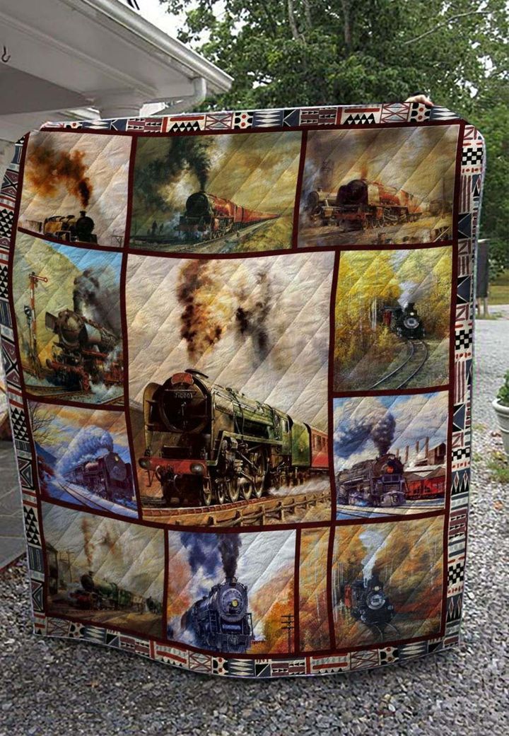 Train 1203 37 Quilt Blanket