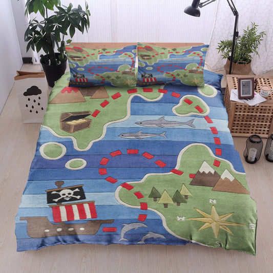 Treasure Map DD2409161B Bedding Sets
