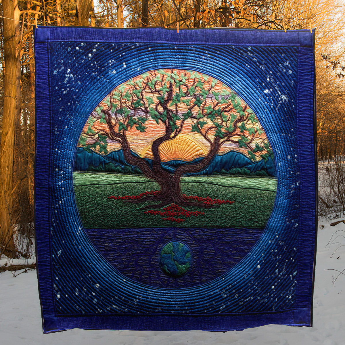 Tree CLA1110498Q Quilt Blanket
