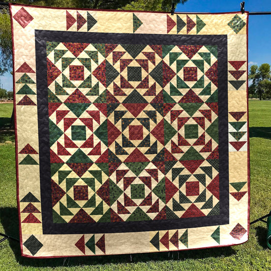 Tree Flying Geese Quilt Blanket HN270603M