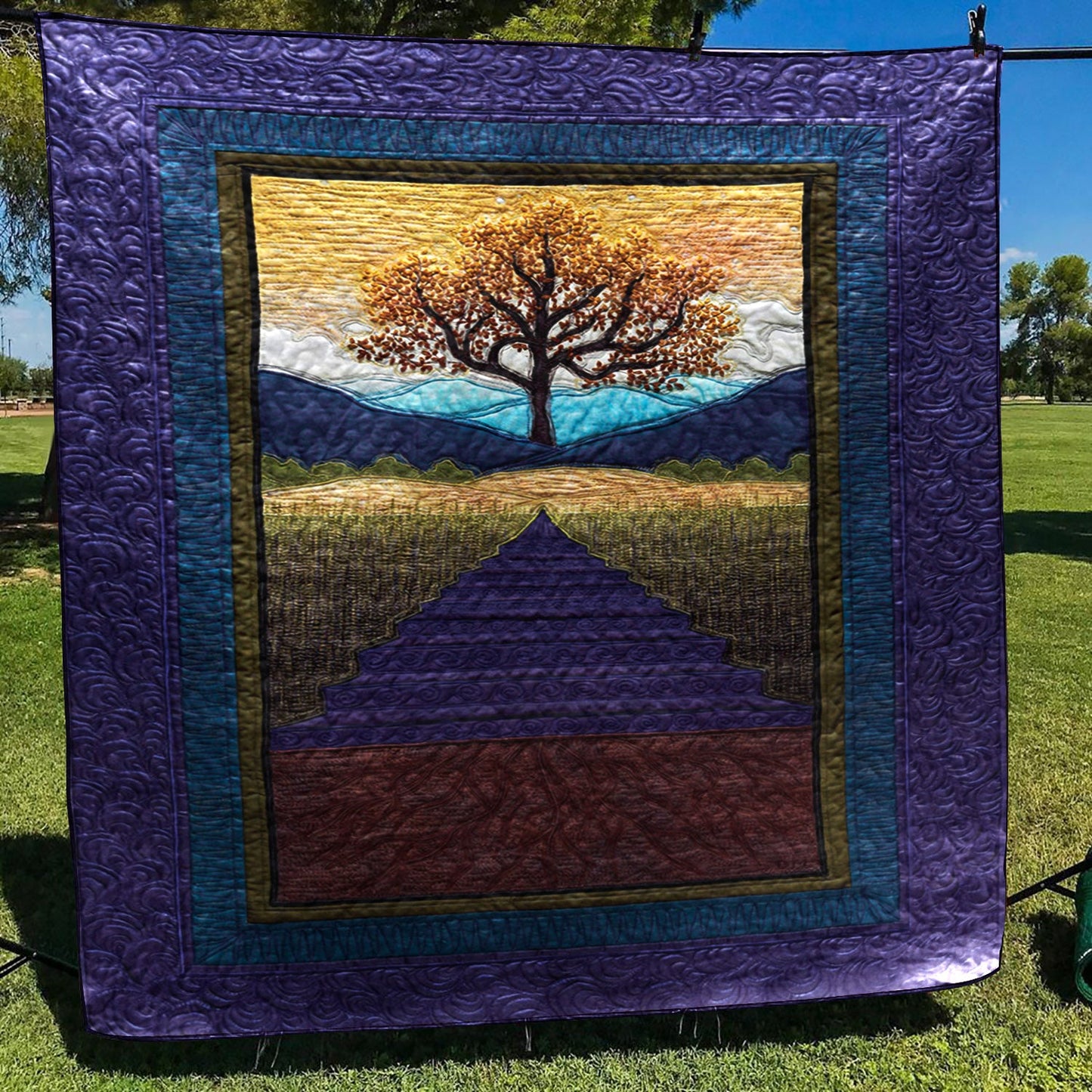 Tree Forest CLA1710566Q Quilt Blanket