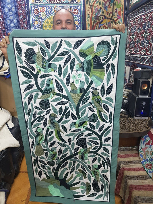 Tree Of Life In Quiet Colors Bird CLA11111028Q Quilt Blanket